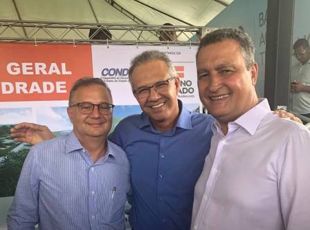 Fábio Vilas-Boas Carlos Geilson e o governador Rui Costa