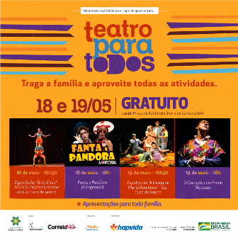 Projeto Teatro para Todos leva programação gratuita de teatro para Feira de Santana