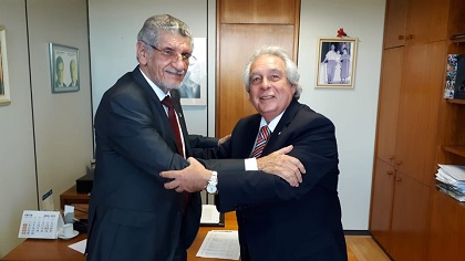 Herzem Gusmão e o deputado federal Paulo Magalhães em Brasília