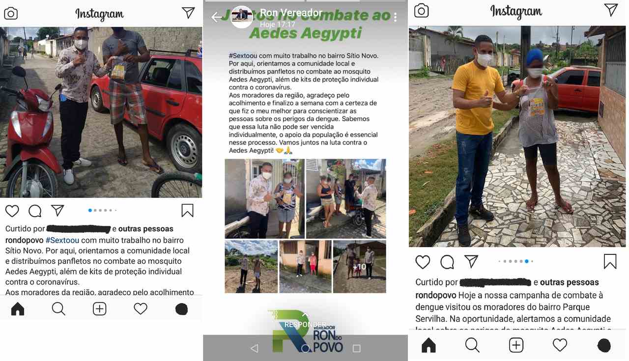 Vereador visita bairros, distribui informativos e kits de proteção individual contra o coronavírus - Prints Política In Rosa