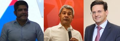 ACM Neto, Jerônimo Rodrigues e João Roma - montagem site Política In Rosa