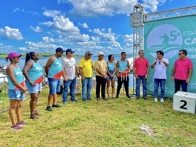 Angelo Almeida comemora sucesso de etapa do Campeonato Baiano de Canoagem no Lago Pedra do Cavalo