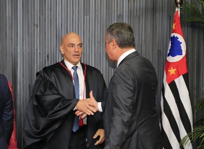 Rui Costa e o ministro Alexandre de Moraes