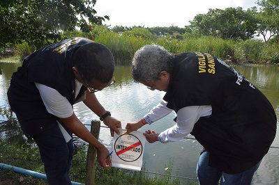 Devido contaminação pelo agente causador da cólera, área da Lagoa do Geladinho está interditada