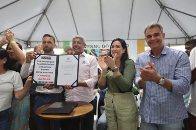 Estado entrega e autoriza obras de pavimentação e iluminação pública em Cardeal da Silva