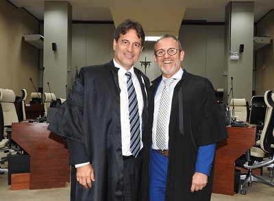 juiz Guilherme Nora e o presidente do TRT-5, desembargador Jéferson Muricy