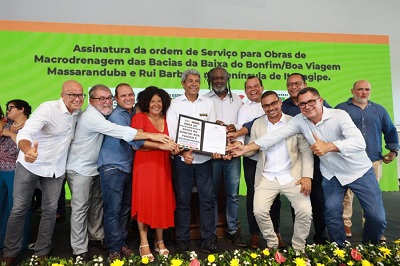 Cidade Baixa recebe investimento do Novo PAC; Jerônimo Rodrigues assina primeira ordem de serviço para obras de micro e macrodrenagem