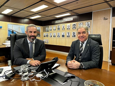Diretor-geral do DNIT Fabrício Galvão e o deputado federal Zé Neto
