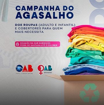 Campanha do Agasalho da OAB Feira é prorrogada