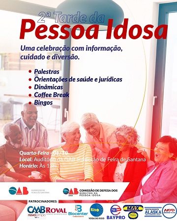 OAB Feira 2ª Tarde dos Idosos acontecerá nesta quarta-feira (01)