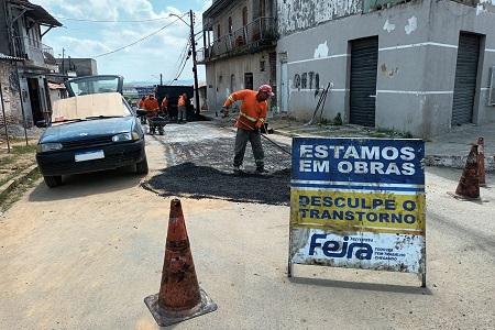 Superintendência de Operações e Manutenção intensifica recuperação da pavimentação de ruas e avenidas